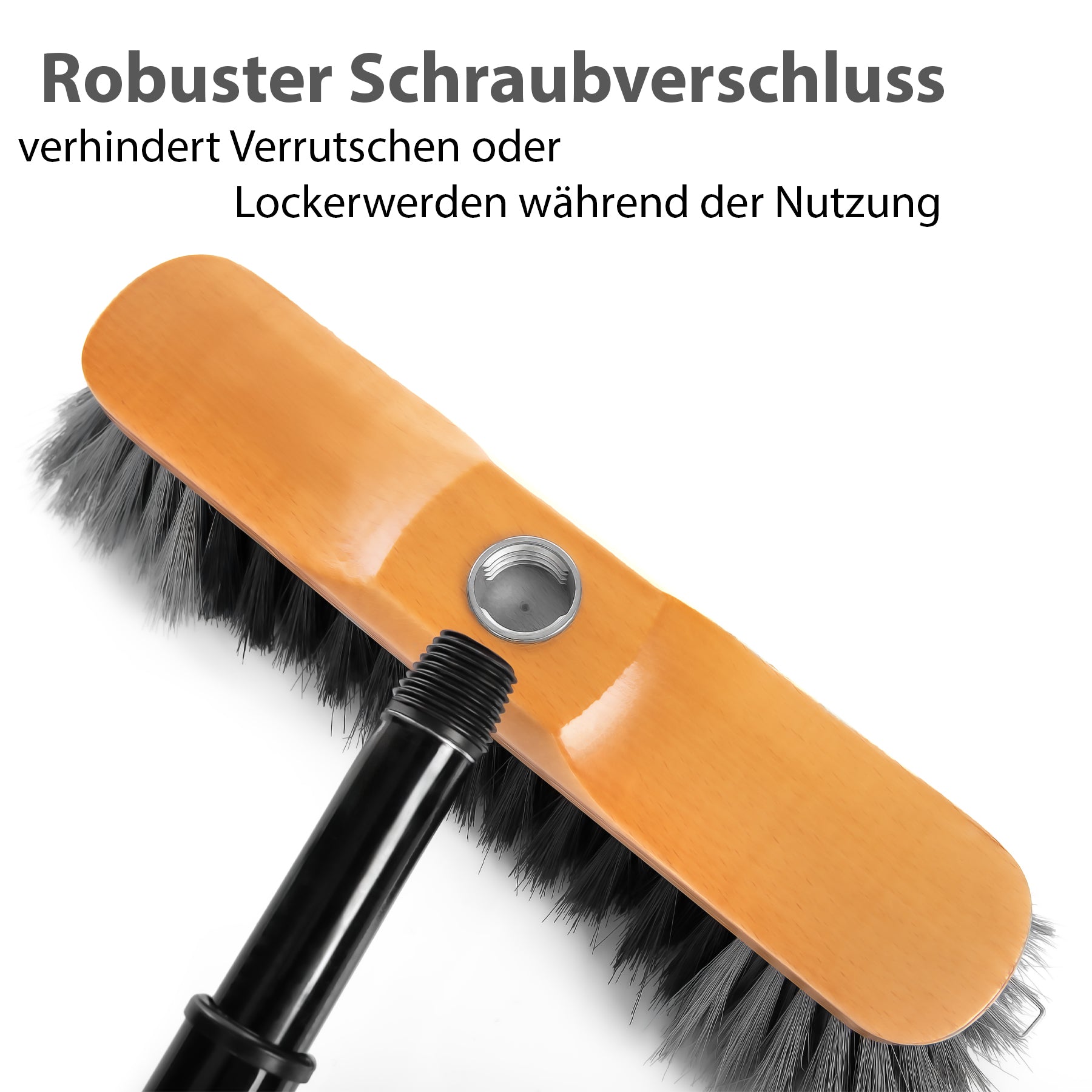 BigDean 2 Stück Besen mit Stiel ausziehbar bis 150 cm – Zimmerbesen mit feinen Kunstfasern & Made in 6