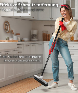 BigDean Gummibesen mit Stiel ausziehbar bis 150 cm 2