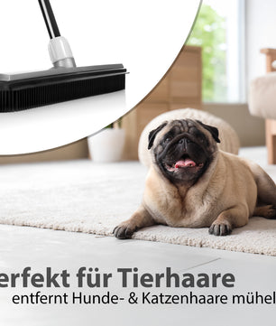 BigDean Gummibesen mit Stiel ausziehbar bis 150 cm 6