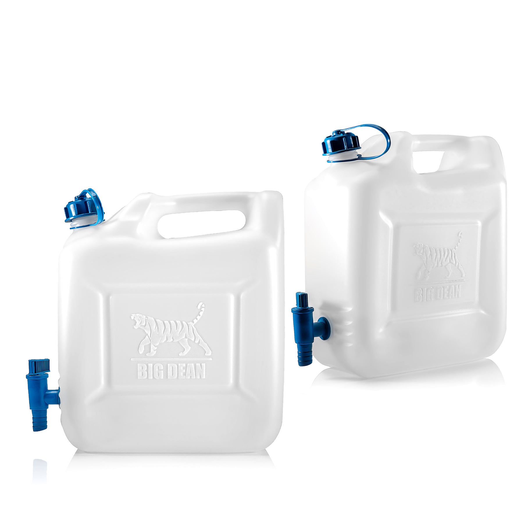 2x Wasserkanister 10l bis 12l Trinkwasserbehälter Trinkwasserkanister mit Hahn Lebensmittelecht