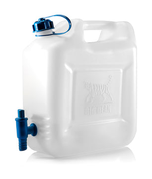 2x Wasserkanister 10l bis 12l Trinkwasserbehälter Trinkwasserkanister mit Hahn Lebensmittelecht 3