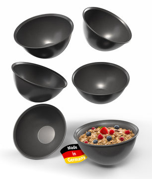 Müslischalen 6 Stück bruchfest 700ml in elegantem schwarz