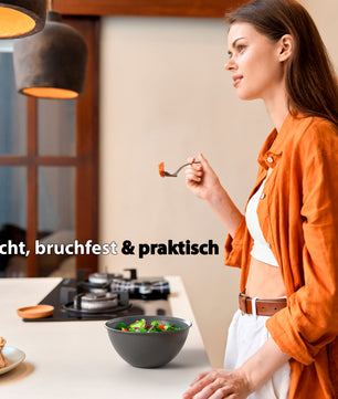 Müslischalen 6 Stück bruchfest 700ml in elegantem schwarz 5