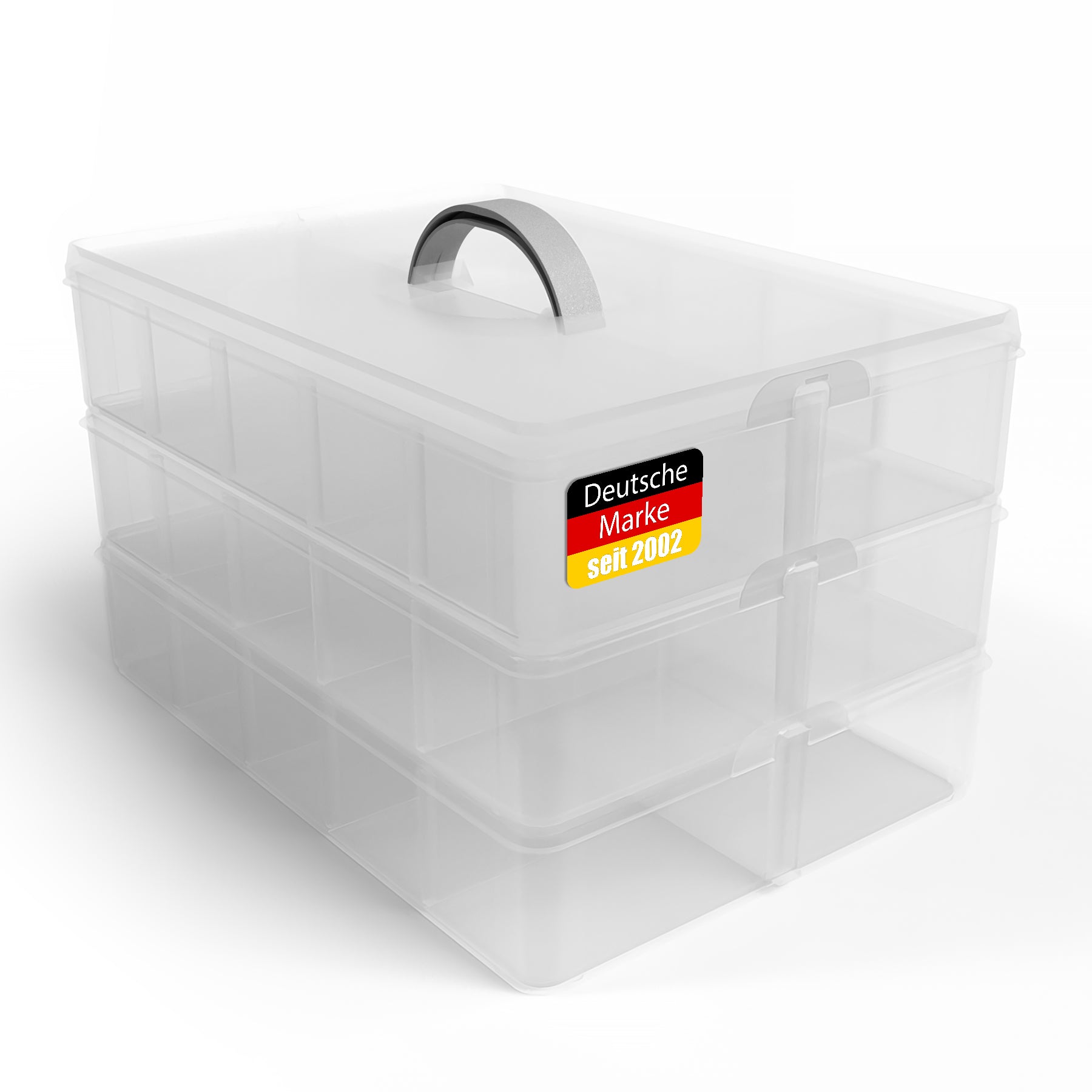 BigDean Sortierbox für Kleinteile aus hochwertigem Kunststoff – Aufbewahrungsbox mit 21 verstellbaren Fächern