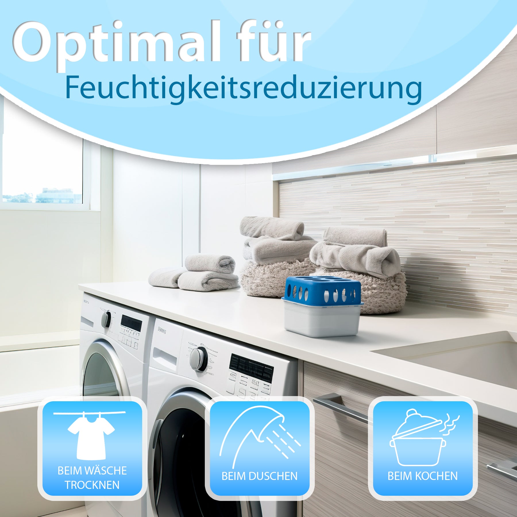 BigDean 5 Stück Luftentfeuchter + 10 Nachfüllpacks – Raumentfeuchter nachfüllbar + wiederverwendbar  6