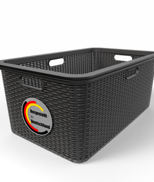 Wäschekorb 59x39x26 cm Rattan Design
