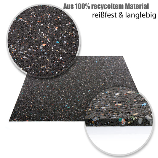 BigDean Antivibrationsmatte 60x60 cm – zuschneidbare Gummimatte – Dämmmatte 0,6cm 2