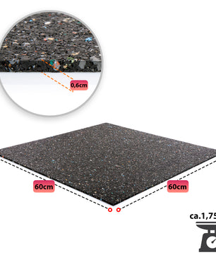 Antivibrationsmatte 60x60 cm – zuschneidbare Gummimatte – Dämmmatte 0,6cm 3