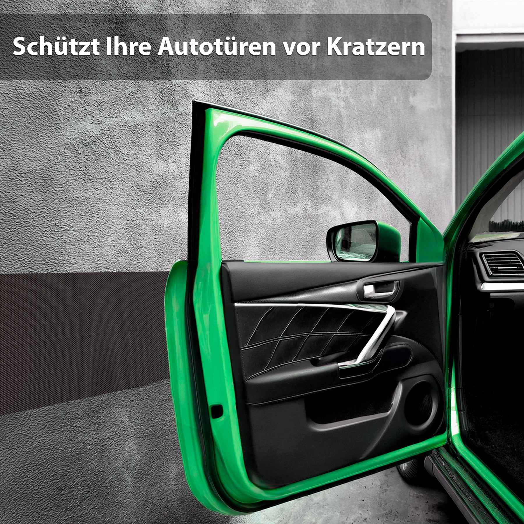 4 Stück Garagen Wandschutz selbstklebend 40x20x2cm – extra dicker Türkantenschutz Auto 2