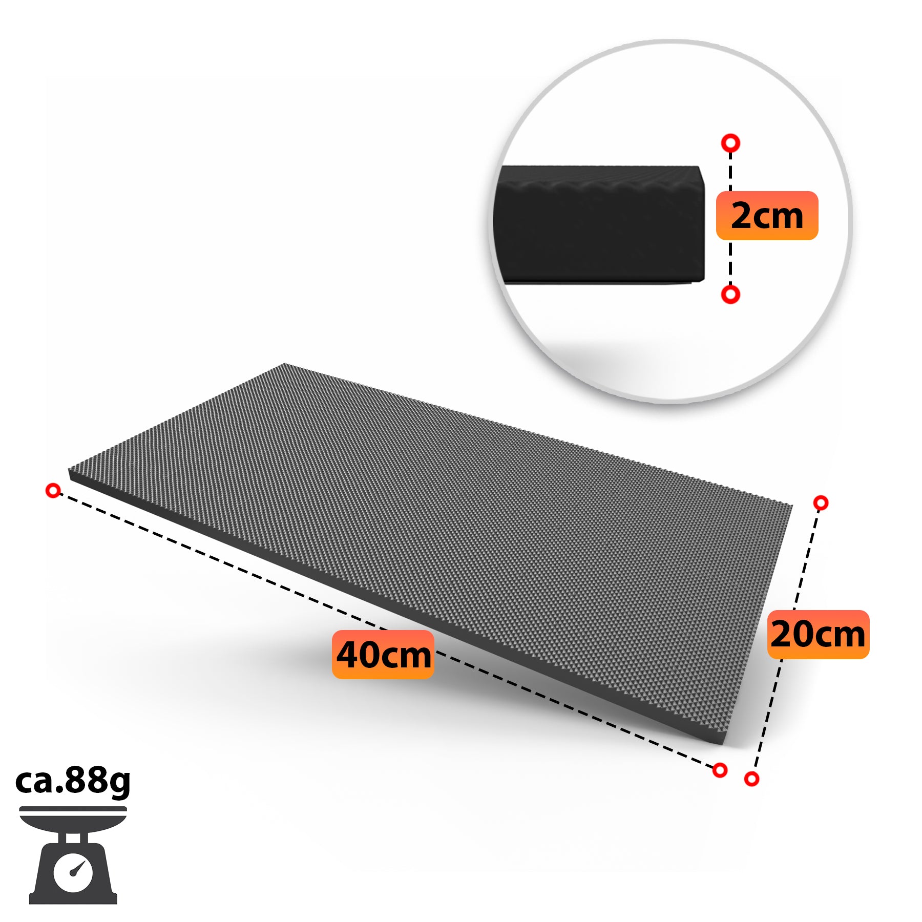 4 Stück Garagen Wandschutz selbstklebend 40x20x2cm – extra dicker Türkantenschutz Auto 3