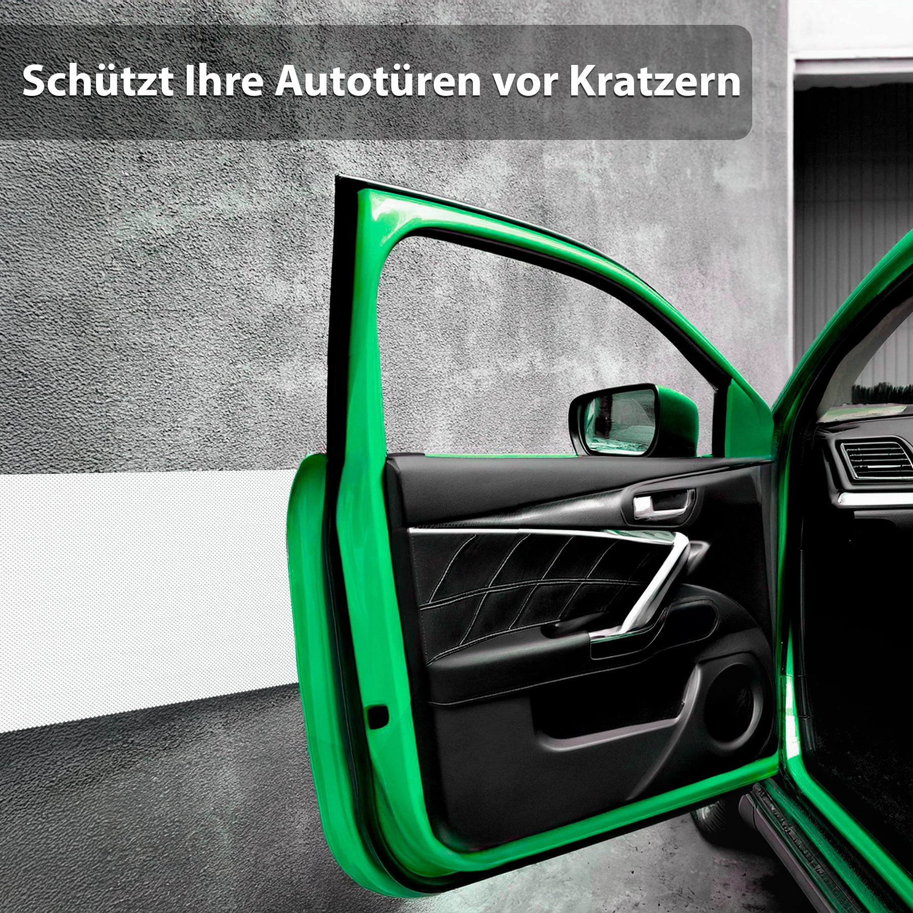 4 Stück Garagen Wandschutz selbstklebend 40x20x2cm – extra dicker Türkantenschutz Auto 2