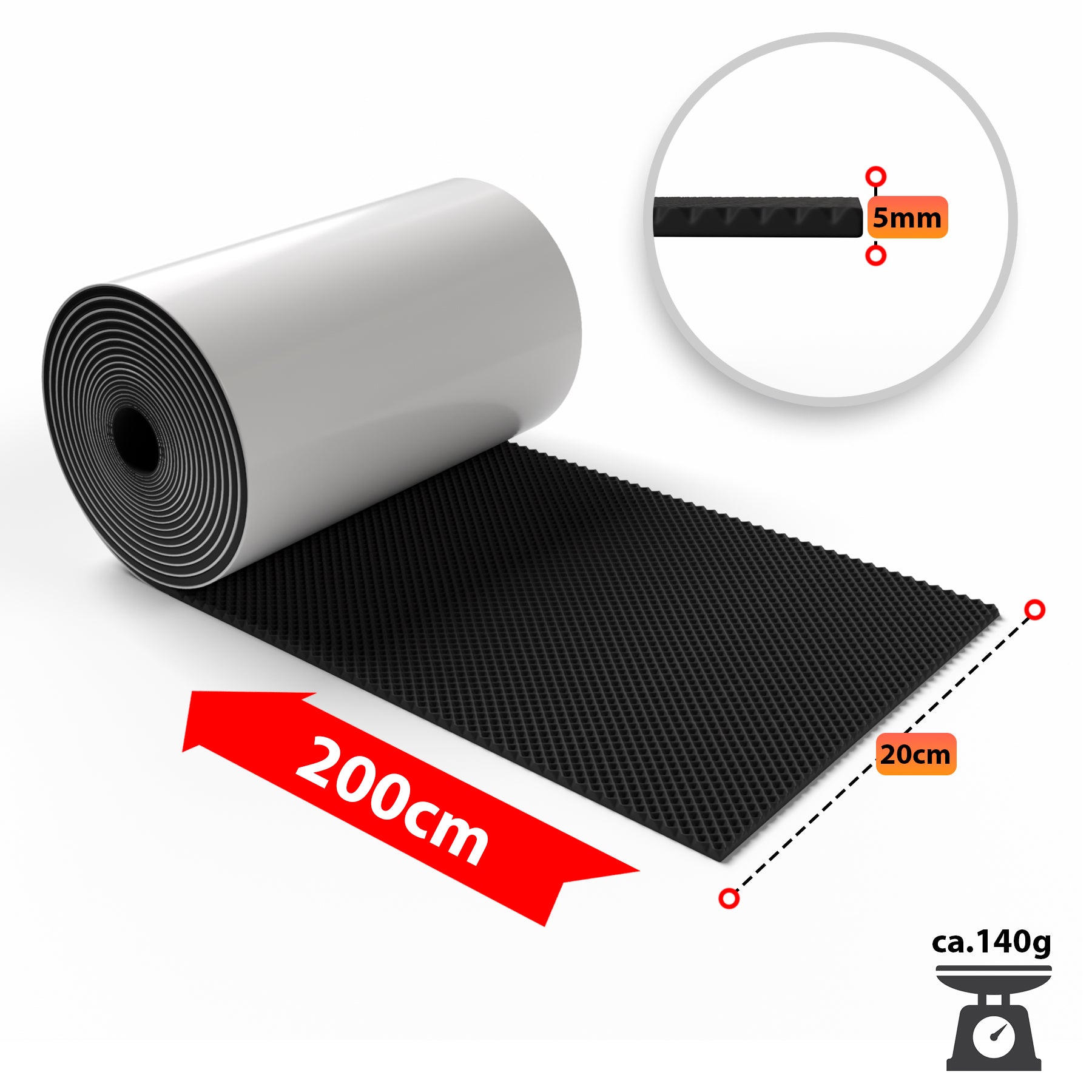 2 Rollen Garagen Wandschutz selbstklebend 200x20x0,5cm – extra dicker Türkantenschutz 3