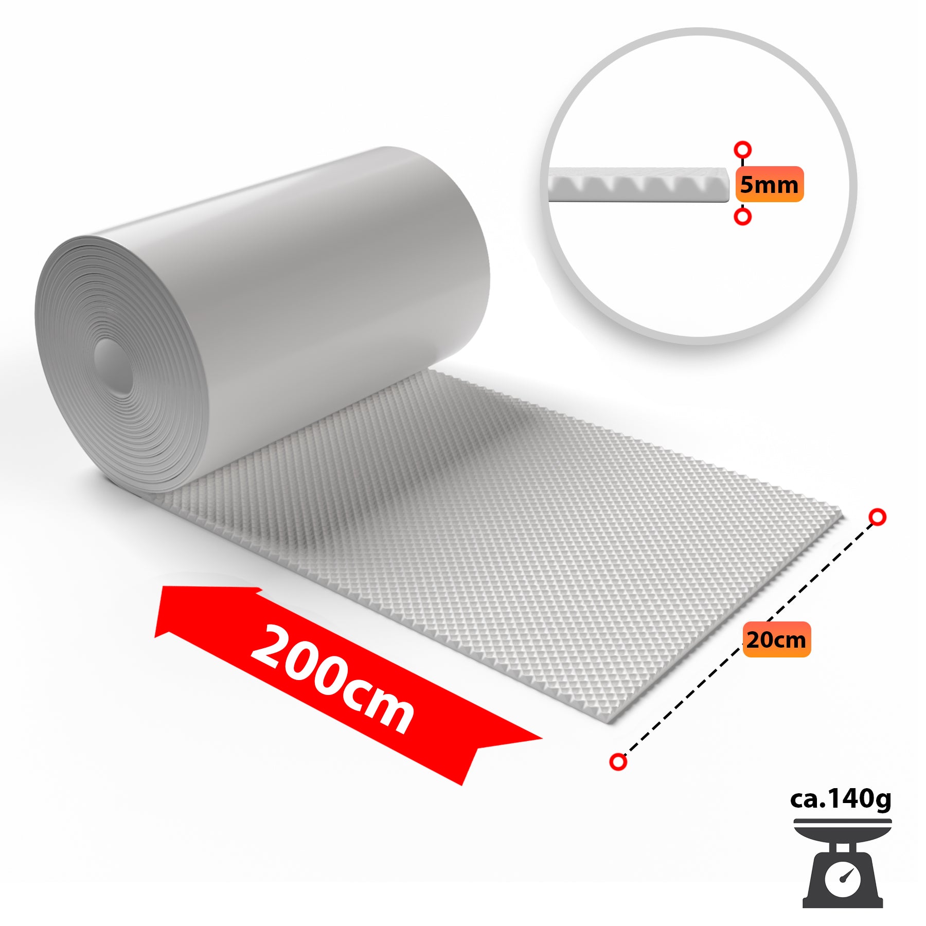 2 Rollen Garagen Wandschutz selbstklebend 200x20x0,5cm – extra dicker Türkantenschutz 3