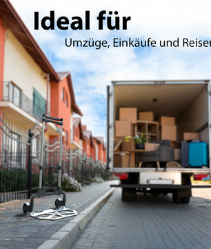 Aluminium Transportkarre klappbar belastbar bis 70kg - Sackkarre klappbar - Anti-Rutsch-Pads 5