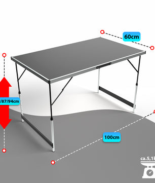 Multifunktionstisch klappbar - höhenverstellbarer Campingtisch & Klapptisch – max. 30 kg belastbar 3