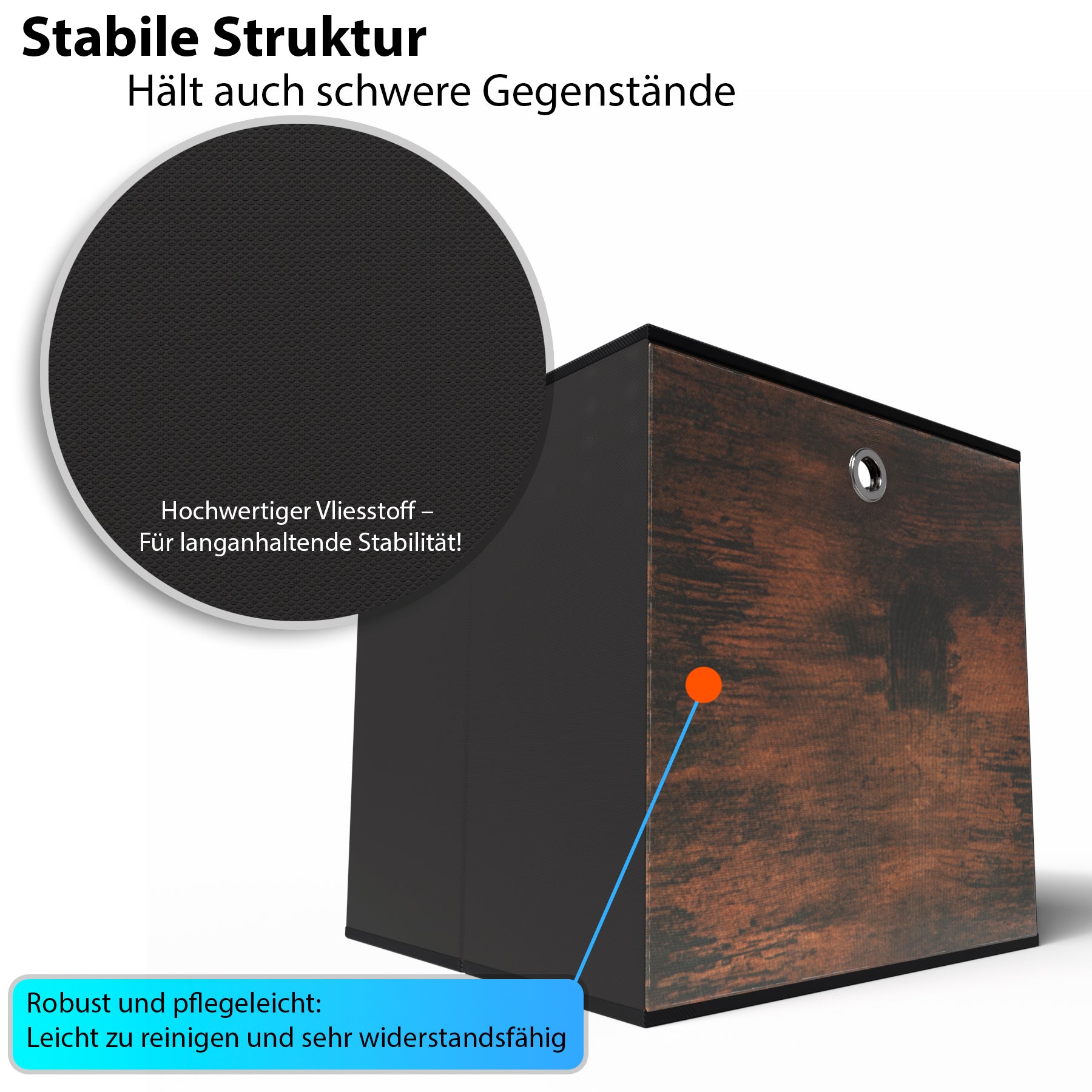 6 Stück Aufbewahrungsbox 30x30x30 cm ideal für Würfelregale – Faltbox Organizer 4