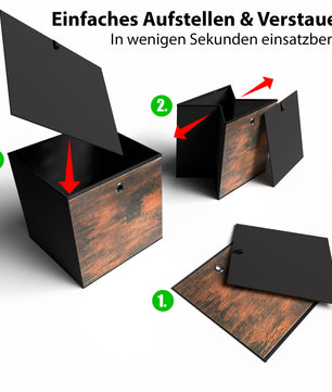 6 Stück Aufbewahrungsbox 30x30x30 cm ideal für Würfelregale – Faltbox Organizer 5