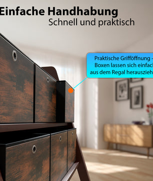 6 Stück Aufbewahrungsbox 30x30x30 cm ideal für Würfelregale – Faltbox Organizer 6