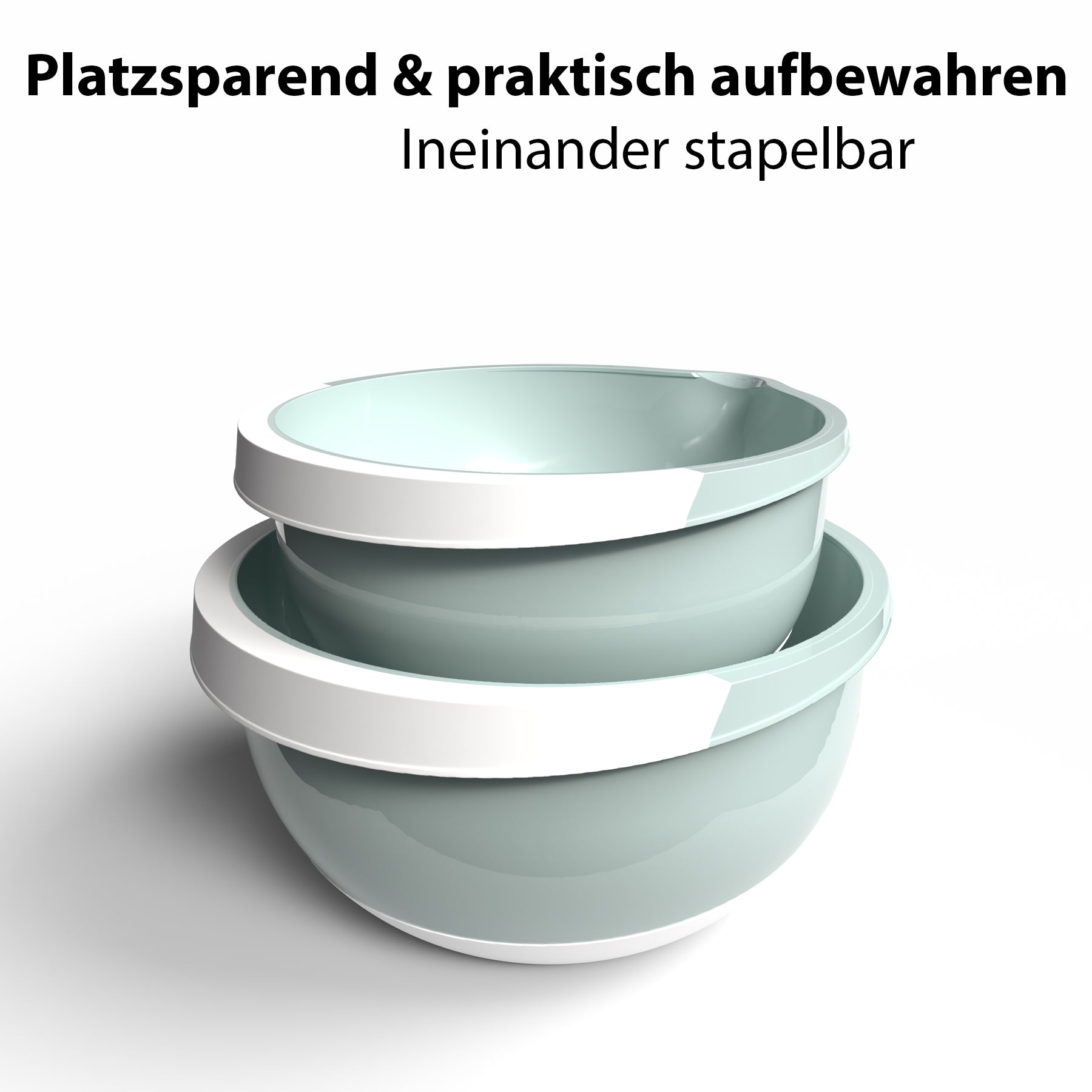 2er Set 5 Liter & 1,5 Liter Rührschüssel mit Deckel & Spritzschutz 6
