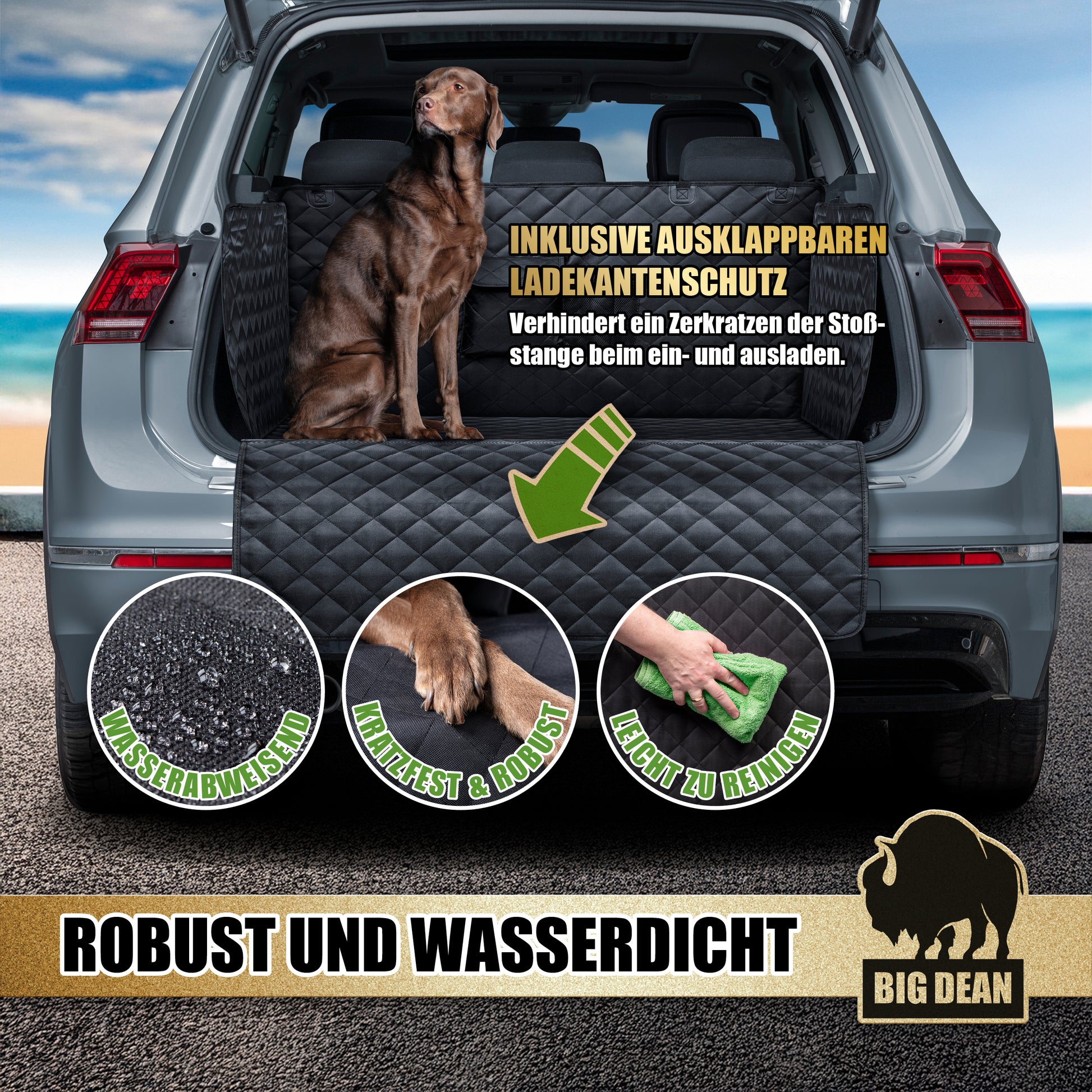 Premium Kofferraum Schutzmatte mit Seiten & Stoßstangenschutz 4