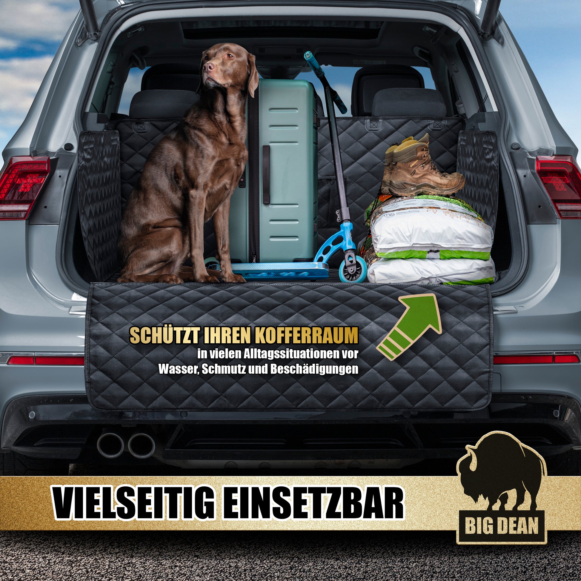 Premium Kofferraum Schutzmatte mit Seiten & Stoßstangenschutz 6