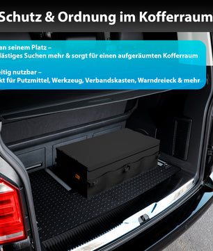 Premium Kofferraum Organizer faltbar mit Deckel – robuste Auto Organizer mit doppeltem Boden 6