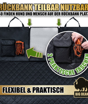 Premium Autoschutzdecke schmutz- & wasserabweisend - Schutz für Hund Auto Rückbank 6