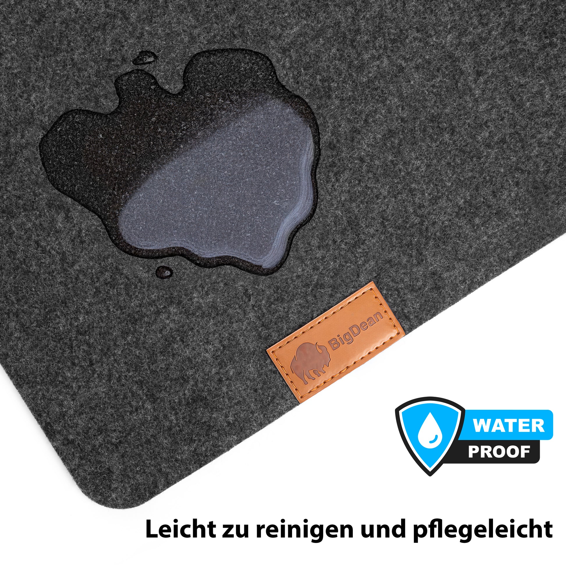 Schreibtischunterlage Filz rutschfest 90x40 cm – XXL Mauspad Filzunterlage Schreibtisch für Homeoffi 5