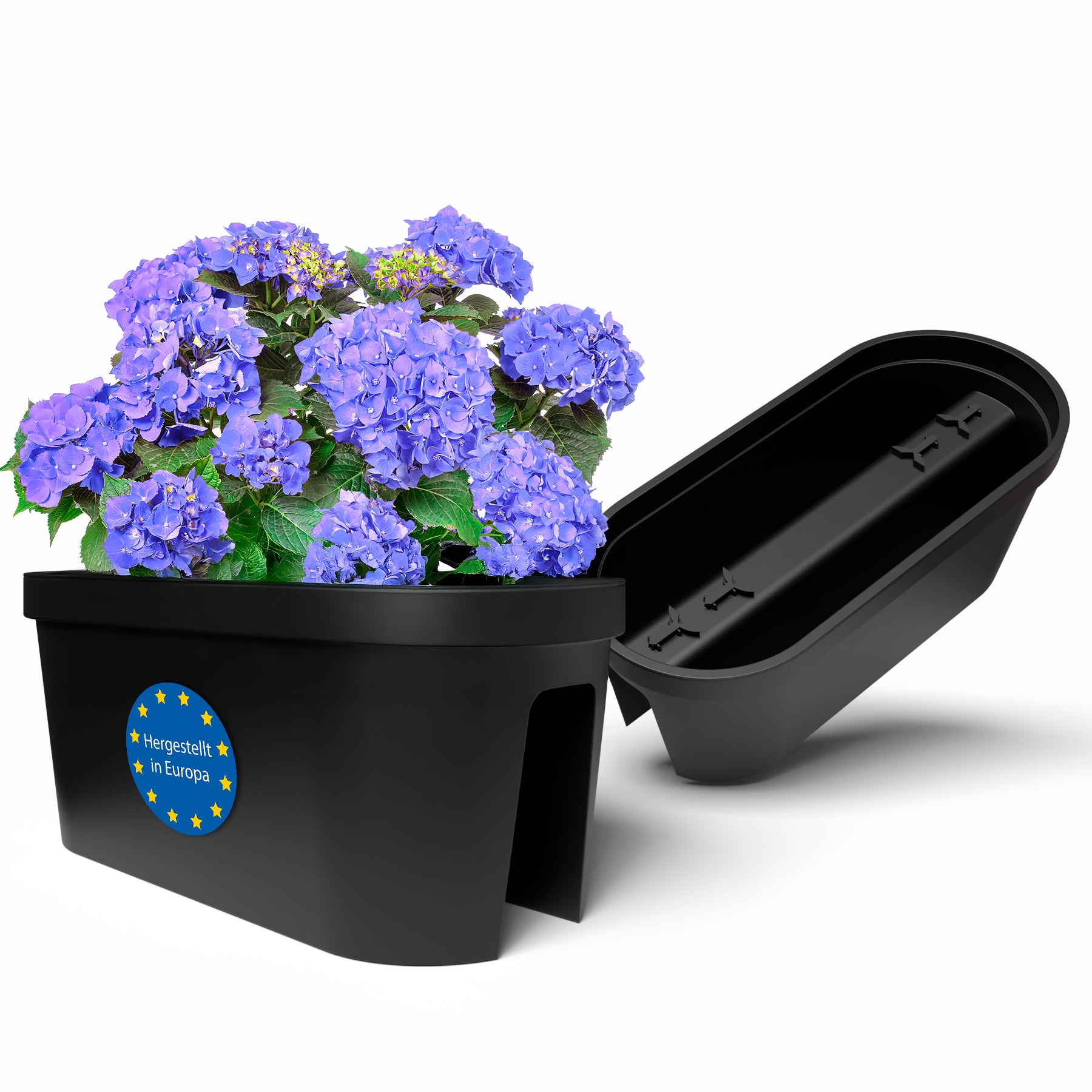 2 Stück Blumenkasten Balkon für alle Geländer 60 cm