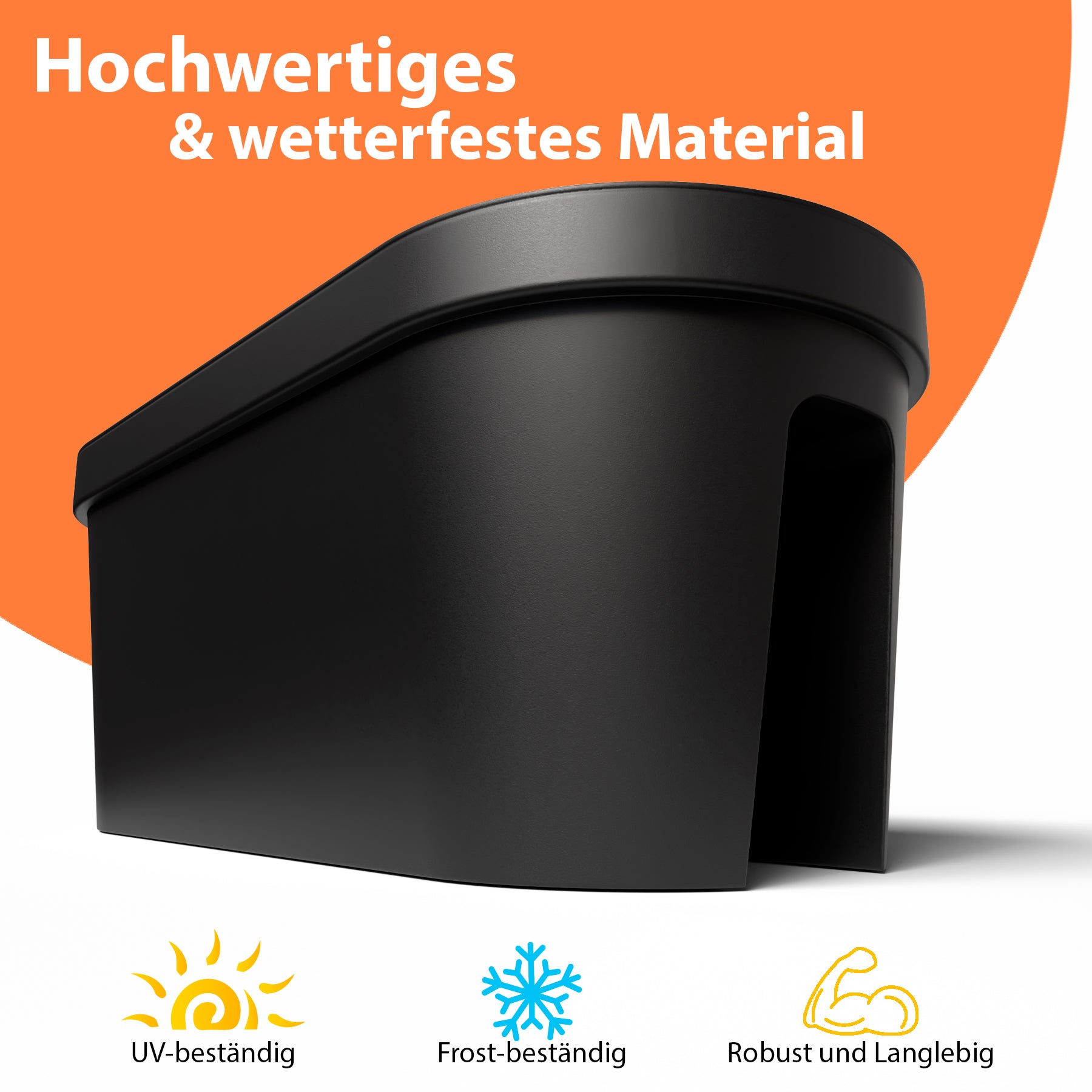 2 Stück Blumenkasten Balkon für alle Geländer 60 cm 5