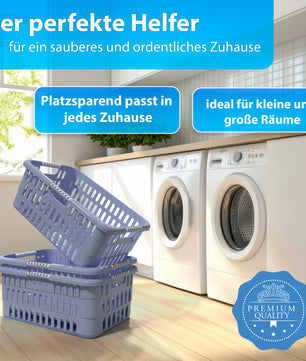 3 Stück Wäschekorb 40 L mit Softgriffen 5