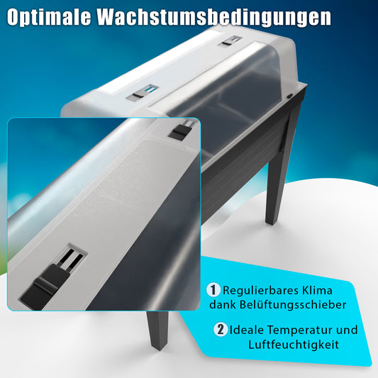 BigDean XXL Hochbett Balkon mit Abdeckung aus robustem Kunststoff abnehmbare Beine image 2