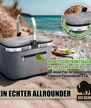 Thermo Einkaufskorb 22L hält bis zu 5 Stunden kühl - robuster Kühlkorb & Picknickkorb - BigDean 4