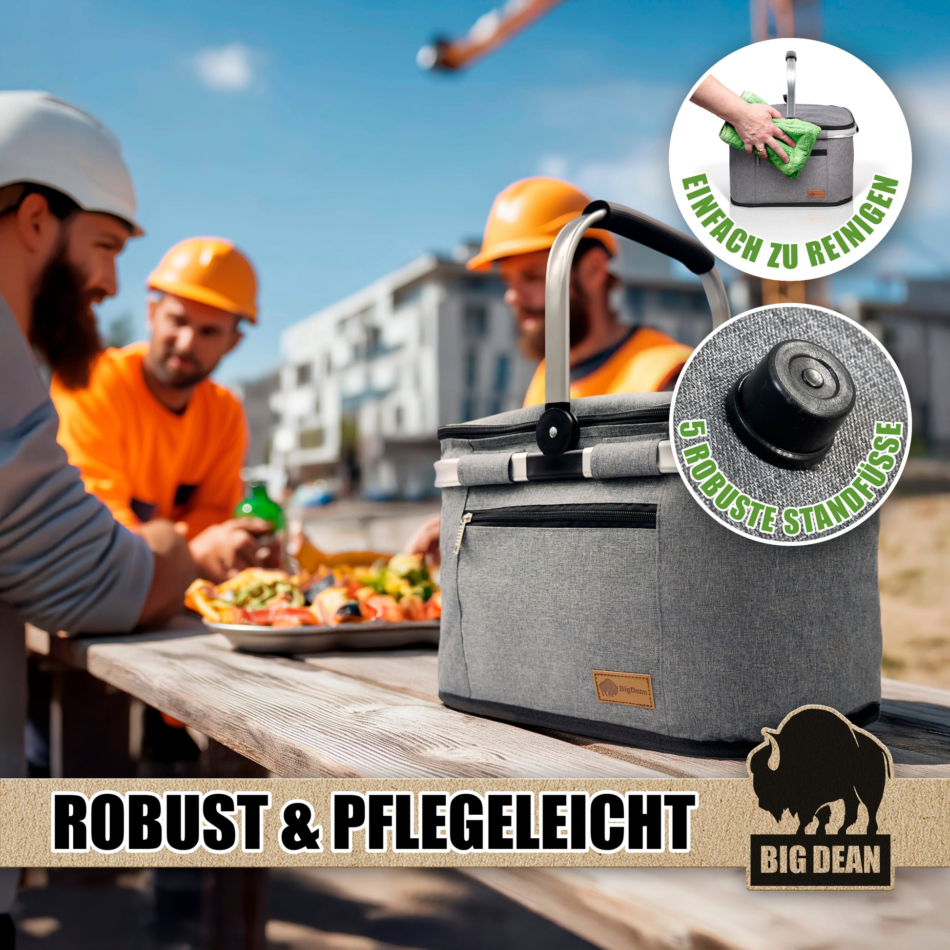 Thermo Einkaufskorb 22L hält bis zu 5 Stunden kühl - robuster Kühlkorb & Picknickkorb - BigDean 5