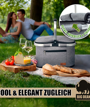 Thermo Einkaufskorb 22L hält bis zu 5 Stunden kühl - robuster Kühlkorb & Picknickkorb - BigDean 6