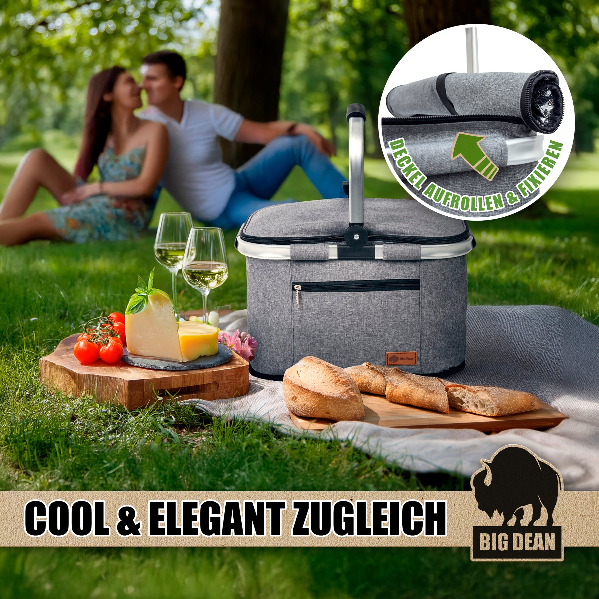 Thermo Einkaufskorb 22L hält bis zu 5 Stunden kühl - robuster Kühlkorb & Picknickkorb - BigDean 6