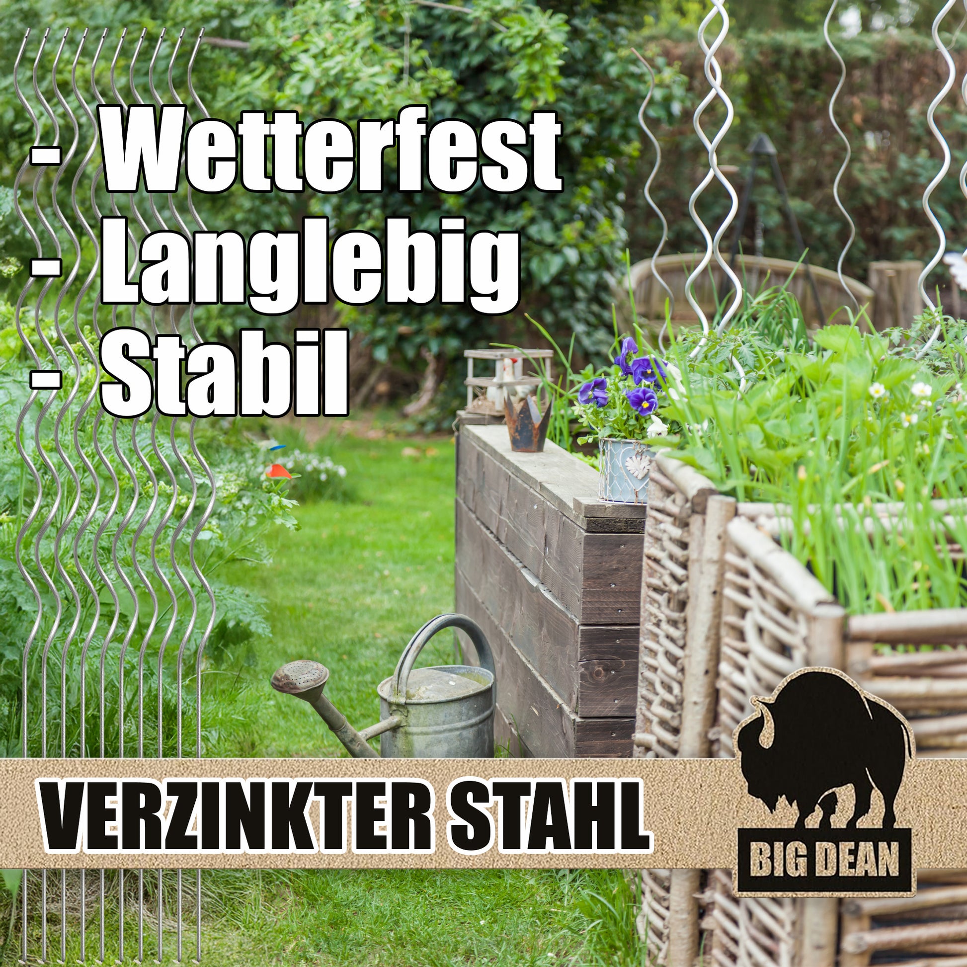 Tomatenstäbe 30 Stück Spiralstäbe 110cm verzinkt 5