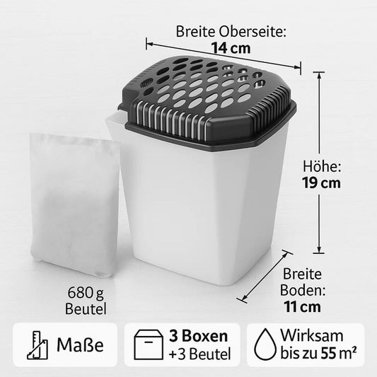 3 Stück Maxi Raumentfeuchter mit 3x 680g Granulat. Entfeuchter mit großem Volumen Luftentfeuchter ohne Strom image 2