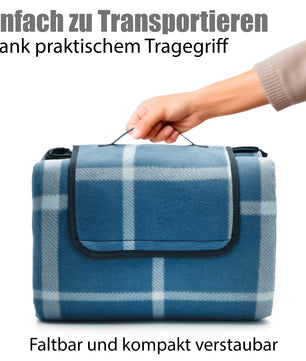 Picknickdecke 200x200 cm wasserabweisend Karo Design Hell – Picknickdecke XXL 2