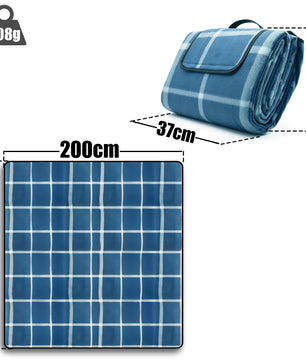 Picknickdecke 200x200 cm wasserabweisend Karo Design Hell – Picknickdecke XXL 3