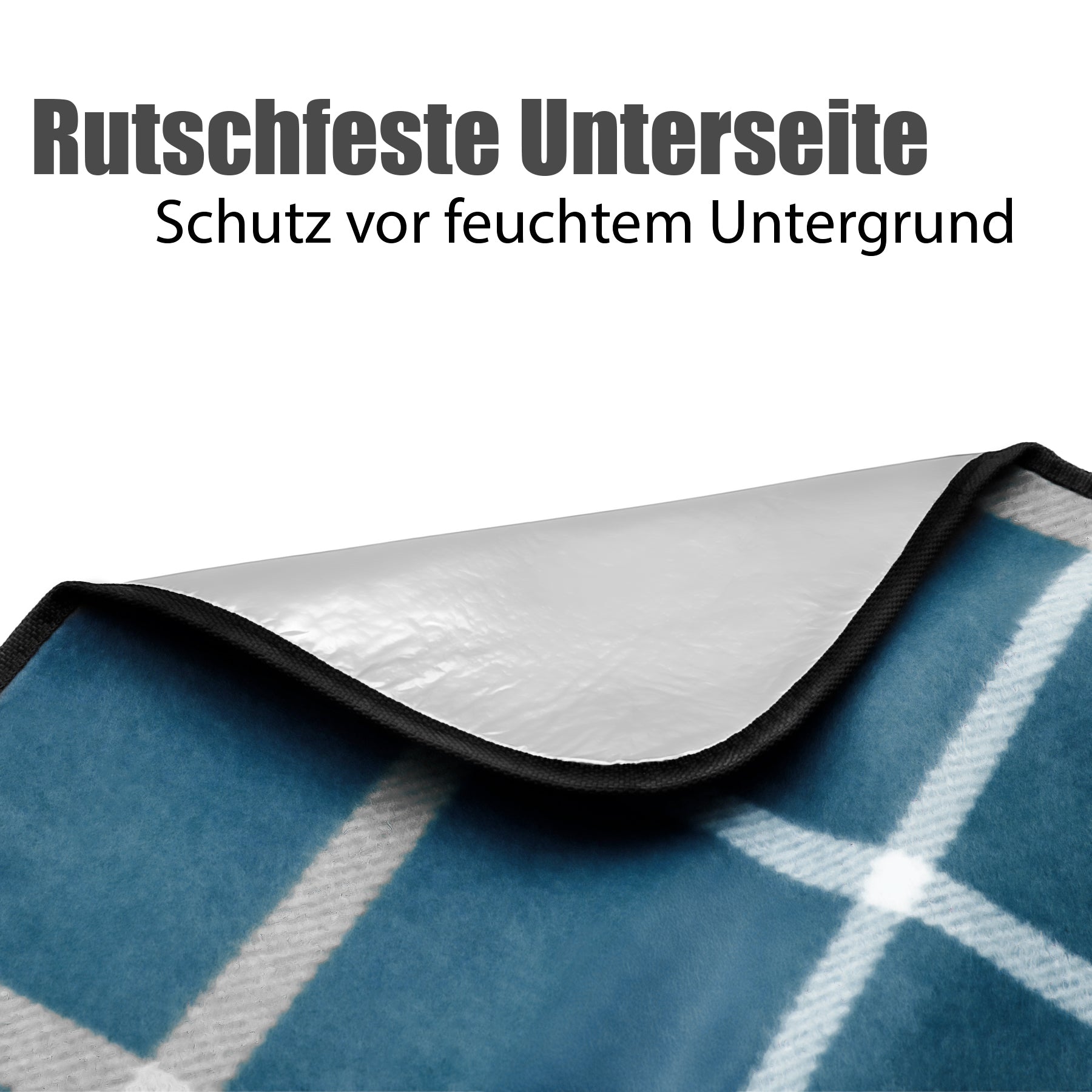 Picknickdecke 200x200 cm wasserabweisend Karo Design Hell – Picknickdecke XXL 4
