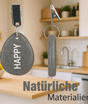 8 Stück Tischdeckenbeschwerer aus Naturstein – mit robustem Clip zum befestigen 5