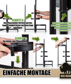 5 Etagen Blumenständer klappbarer Pflanzenständer robuster Blumenständer Metall von BigDean 4