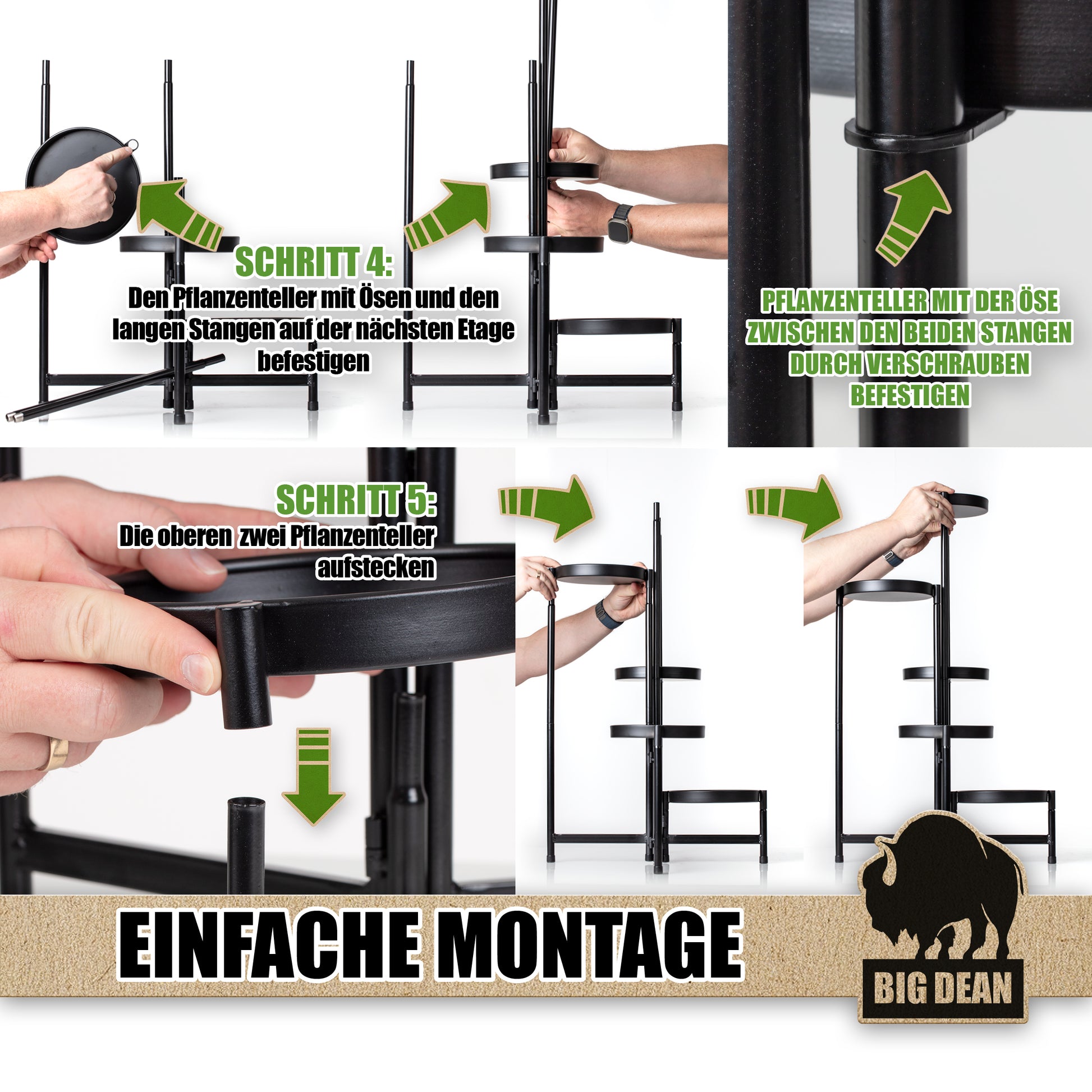 5 Etagen Blumenständer klappbarer Pflanzenständer robuster Blumenständer Metall von BigDean 4