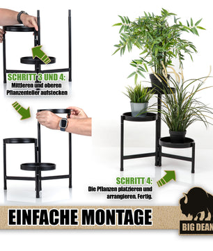 3 Etagen Blumenständer klappbarer Pflanzenständer robuster Blumenständer Metall von BigDean 4
