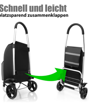 BigDean 2-in-1 Einkaufstrolley klappbar auch als Sackkarre nutzbar 2