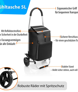 BigDean 2-in-1 Einkaufstrolley klappbar auch als Sackkarre nutzbar 4