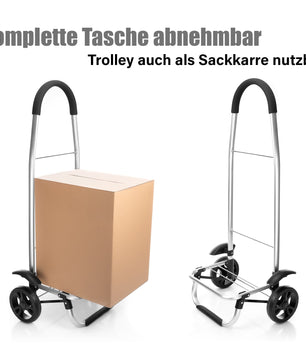 BigDean 2-in-1 Einkaufstrolley klappbar auch als Sackkarre nutzbar 6