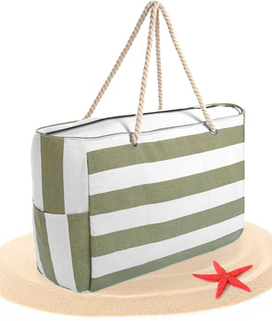 Strandtasche XXL große Badetasche mit Reißverschluss Schwimmbad Tasche Saunatasche Einkaufstasche Umhängetasche
