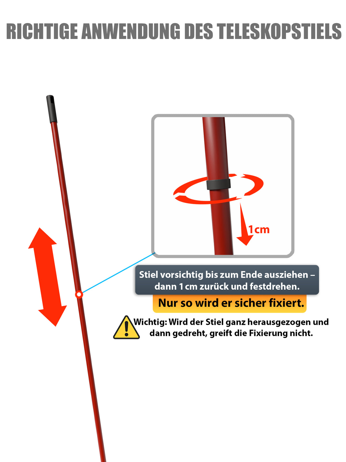 2 Stück Schrubber mit Stiel der Schrubber für Terasse Balkon Garten Innen- Außenbereich image 5